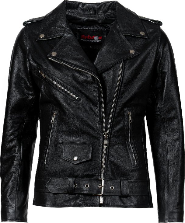 Dámská Kožená Bunda Křivák Classic Brixton Černá Velikost: 3XL