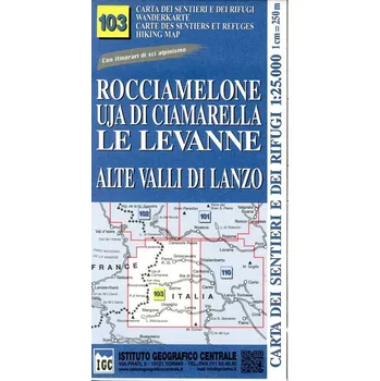 IGC Italien 1 : 25 000 Wanderkarte 103 Rocciamelone