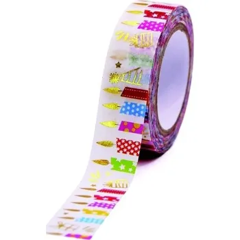 Lepicí páska Dekorační páska GG FT 933233 Birthday candels 10m x 15mm