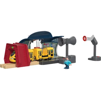 Vláček a vláčkodráha lupilu® Dřevěná železnice Nádraží / Hasiči (nádraží)