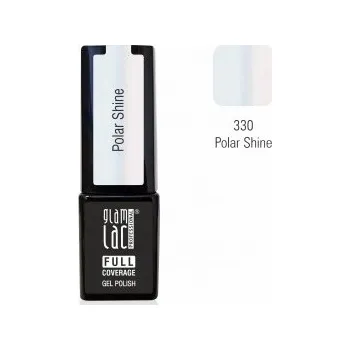 Umělé nehty GlamLac Gel lak modrý - 330 Polar Shine 6 ml