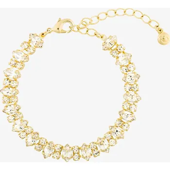 Šperk Pozlacený bižuterní náramek Lunara s českým křišťálem Preciosa