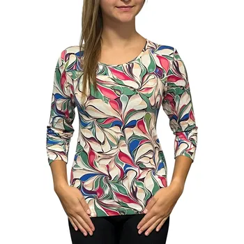 Dámská halenka Halenka UOMO & DONNA barevné květy Velikosti Uomo a Donna: 42