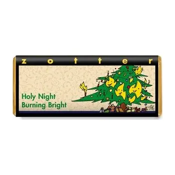 Cukrovinka Zotter Bio mléčná čokoláda Tichá noc, září moc, 70 g
