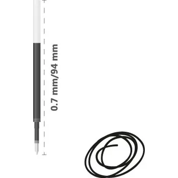 Náplň do psacích potřeb Náplň gelová MILAN Gel Touch 0,7 mm - černá