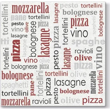 Papírový ubrousek Ubrousky PAW AIRLAID L 40x40cm Italian Food Bordeaux