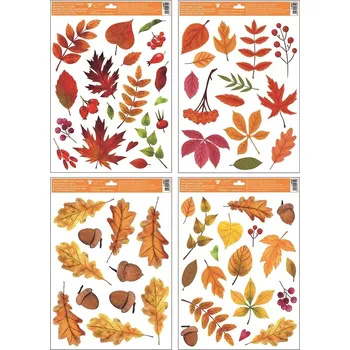 Okenní dekorace MFP 40007 30 x 42 cm barevné podzimní listí