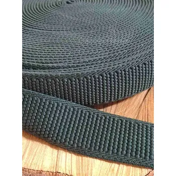 Textilie Šlová / opasková pruženka extra silná šíře 35 mm barva zelená