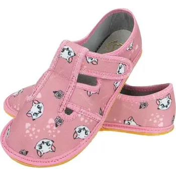 Dětské papuče barefoot RAWEKS Zuzia Z23 růžové růžová 24