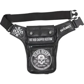 Ledvinka Stehenní Kapsa BLACK HEART W-TEC SKULL Doplňky-velikost: Onesize