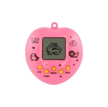 Cestovní hra Teddies Zvířátko elektronické přívěsek se šňůrkou plast 5x6cm na baterie Barvy: růžová