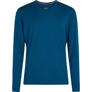Pánské termoprádlo Pánské triko Icebreaker Mens 200 Oasis LS Crewe Velikost: XXL / Barva: modrá/bíla