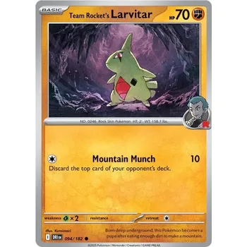 Karetní hra Team Rocket's Larvitar 094/182 - Destined Rivals Typ karty: Reverse Holo