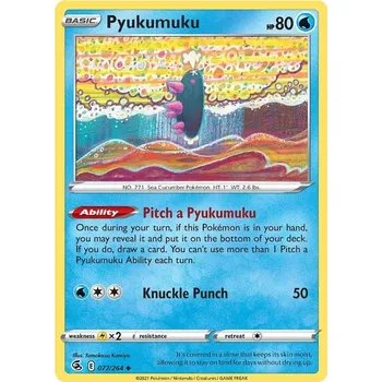 Sběratelská karetní hra Pyukumuku 077/264 - Fusion Strike Typ karty: Reverse Holo