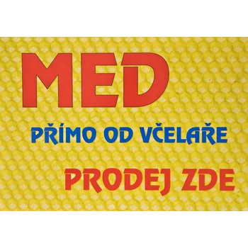 Cedule včelařská - žlutočervená