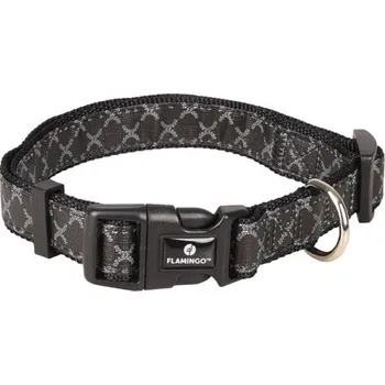 Obojek pro psa Obojek nylon Odin černý 2x40-55cm Flamingo