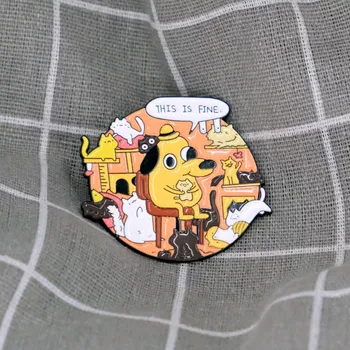 Stressful „This is fine“ / Vystresované „To je v pohodě“ – v kolečku (plné koček) - větší