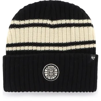Čepice 47 Brand Pánská zimní čepice Boston Bruins NHL Harbor Stripe ’47 CUFF KNIT Black
