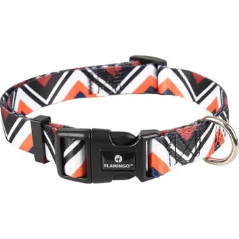 Obojek pro psa Obojek nylon Stian oranžovobílé 2x40-55cm Flamingo