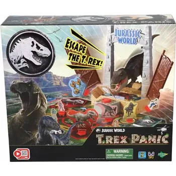 Figurka Jurassic World T‑Rex Panic – akční rodinná desková hra