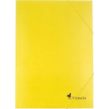 Archivační box VICTORIA Doska s gumičkou, kartonová, A4, VICTORIA, žlutá