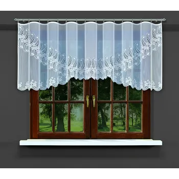 Záclona Dekorační žakárová záclona s řasící páskou JANAI 140 bílá 300x140 cm MyBestHome