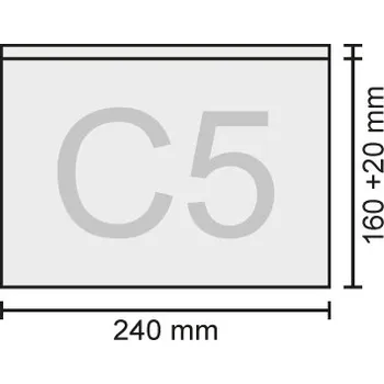 Obálka NONAME Obálka C5 transportní / průhledná 240 x 160 + 20 mm, bal / 100 ks