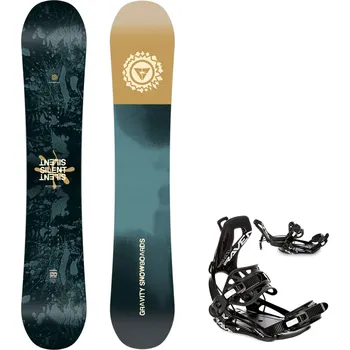 Snowboard Gravity snowboards Snowboard komplet Gravity Silent 25/26 + vázání RAVEN Fastec FTM450 multientry Velikost: 156 cm, Velikost vázání: L