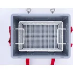 Plastový přepravní box na Li-Ion baterie, typ XS-Box 2 Advanced, objem 11 litrů, výplň PyroBubbles®