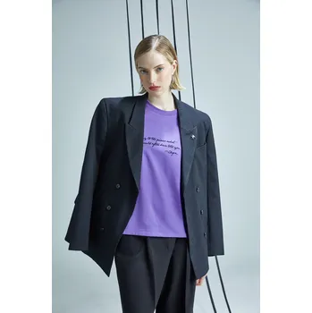 Dámské tričko Bavlněné tričko Medicine dámské, fialová barva RW25-TSD759 45X, vel. XXL