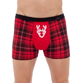 Boxerky Cornette vánoční boxerky 007/76 Red Nose 2 - červená, L (Pánské vánoční boxerky Cornette)