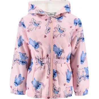 Světle růžová přechodová dívčí bunda Stitch Velikost: 98
