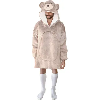 Cozy Noxxiez CH365 Medvěd hřejivá televizní mikinová deka s kapucí