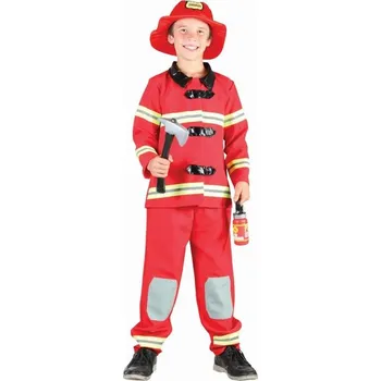 Karnevalový kostým Dětský kostým Hasič (košile, kalhoty, čepice), velikost 120/130 cm GoDan S.A.