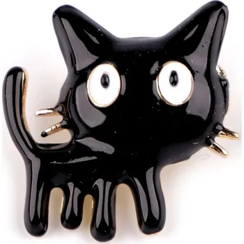 Náramek Brož kočka, pes, srnka, malé, 2 černá kočka