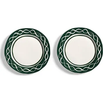 Talíř Sada dezertních talířů &k amsterdam festivo M/22,5 cm 2-pack zelená barva 2192.04 79X