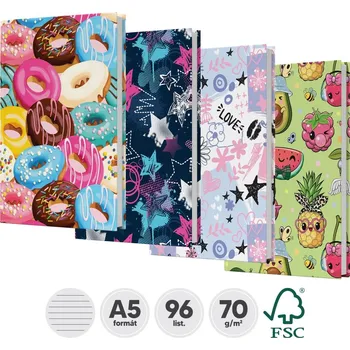 Záznamní kniha A5 96 listů linka lepená