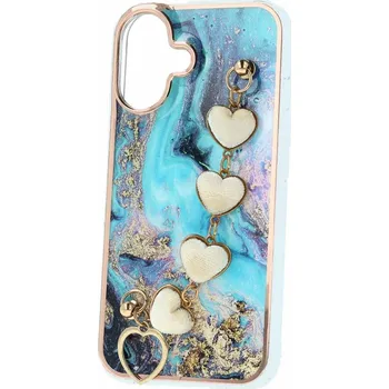 Pouzdro na mobilní telefon Zadní kryt Trend Case pro iPhone 16 design 6 modrý