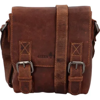 Pánská kožená crossbody taška hnědá - Greenwood Kratos 2 hnědá