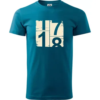 Tachometr 18 - Klasické pánské triko vyšší gramáže - XS ( Petrolejová )