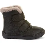 FRODDO KOTNÍKOVÉ ZIMNÍ FURRY BOOT Black | Dětské zimní zateplené barefoot boty - 35
