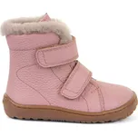 FRODDO KOTNÍKOVÉ ZIMNÍ FURRY BOOT Pink | Dětské zimní zateplené barefoot boty - 35