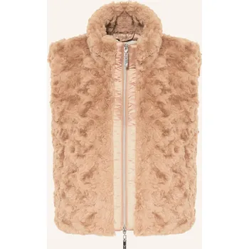 Dámská vesta Monari Dámská Vesta Z Umělé Kožešiny, světle hnědá, 34