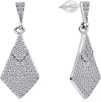 Náušnice MOISS Stříbrné visací náušnice s kubickými zirkony E0002551 + 2 měsíce na vrácení zboží