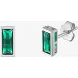 Preciosa Stříbrné náušnice Eternal s kubickou zirkonií Preciosa, emerald
