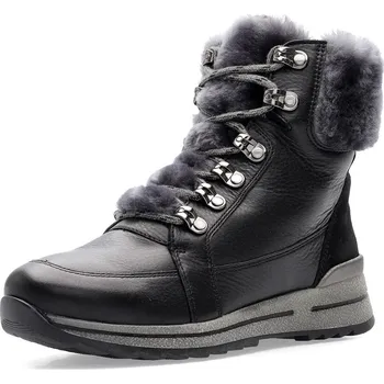 Dámská zimní obuv ARA dámský kotník s kožešinovým lemem zateplený kožený černý | 12-24599-11 Osaka Velikost: 41