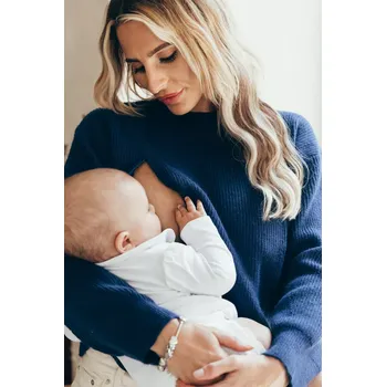 Těhotenská mikina Kojící svetr Assia Marine