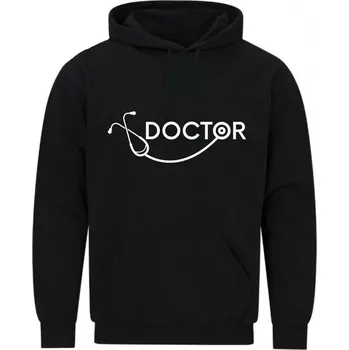 Pánská mikina Pánská mikina Doktor s úsměvem (Velikost: 5XL, Barva: Černá)