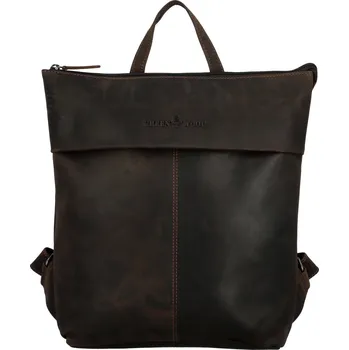 Kožený batoh tmavě hnědý - Greenwood Ronitor hnědá