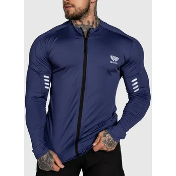 Sportovní top na zip Iron Aesthetics Unstoppable, modrý : Barva - Modrá, Velikost - S
